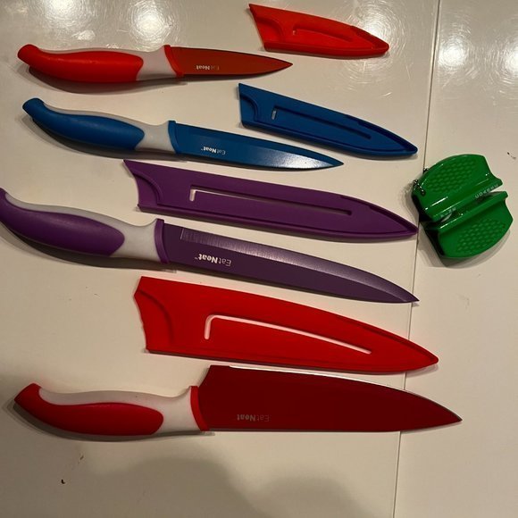 Knife Set & Sharpener (Multi-Colored by Eat Neat) - Picture 6 of 10